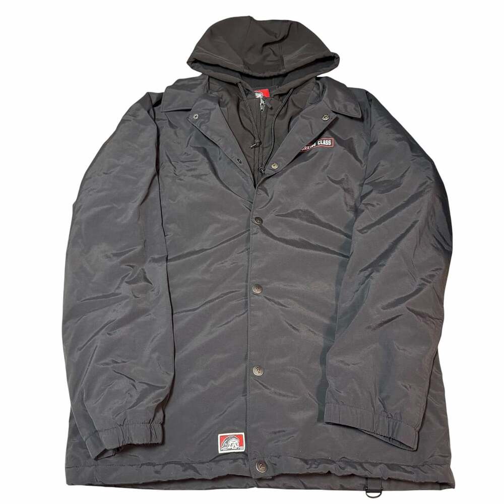 Lurking Class Jacket Size M Black Hooded Coaches Skull Back Print